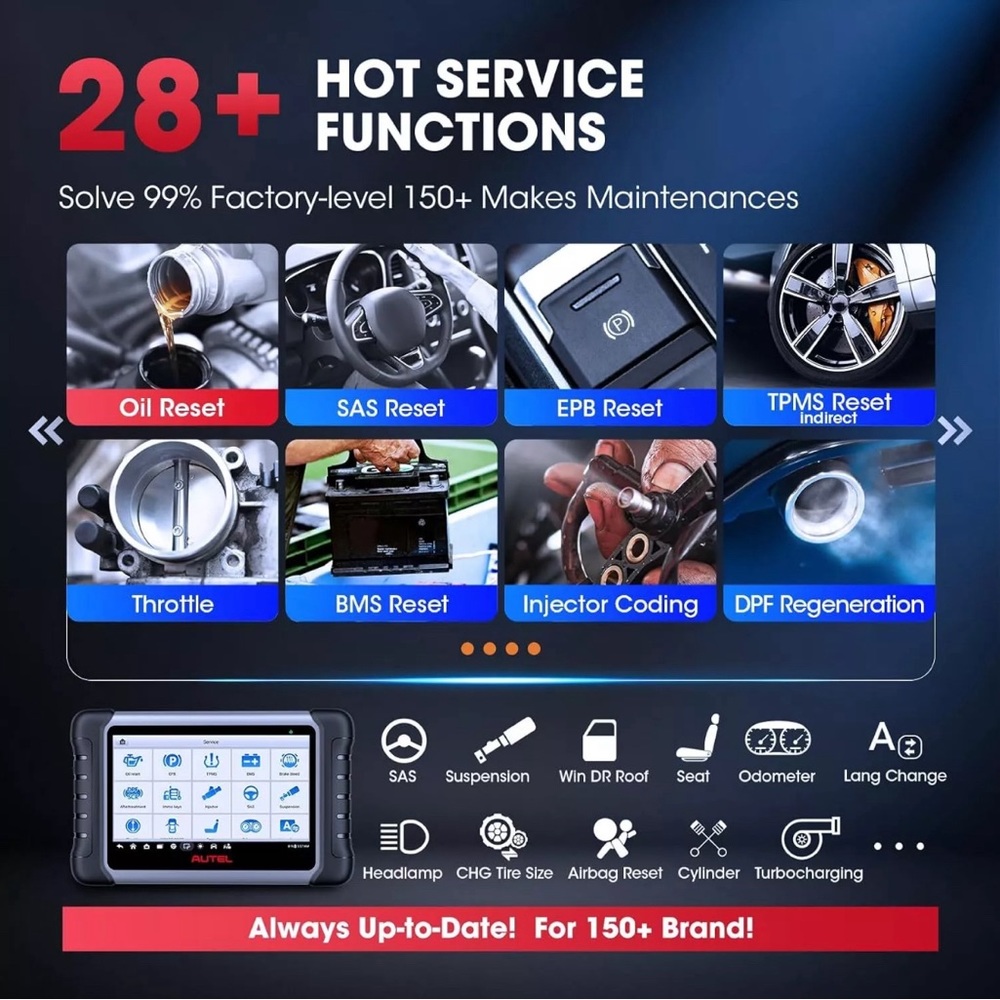 Autel MaxiCOM MK808S Bidirectional Car Diagnostic Scanner Tool Key Coding - Picture 4 of 12